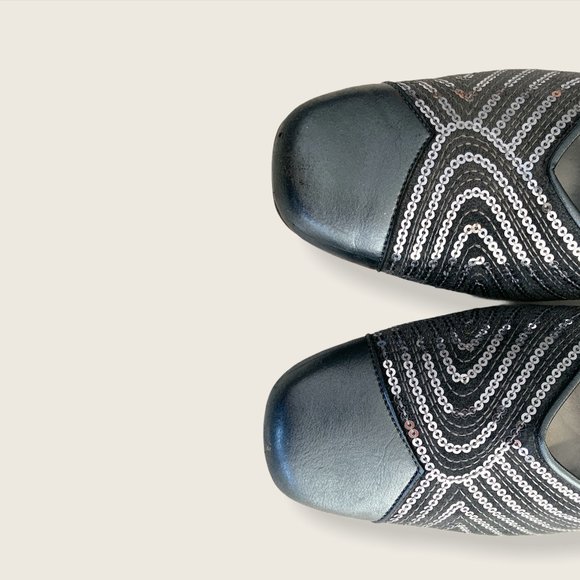 Niveole grey & silver heels - US Women's Sz 8 - Picture 3 of 5